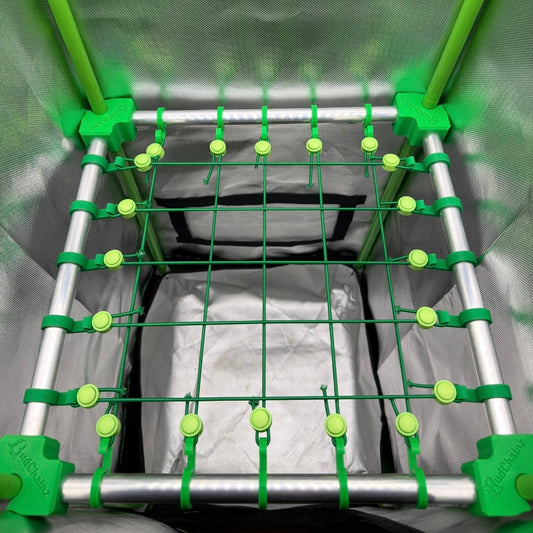 BudNet Modulares SCROG Netz – Grownetz für Growbox | 40x40 bis 120x120 cm